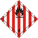 ADR pictogram 4.1-Flammable solids
